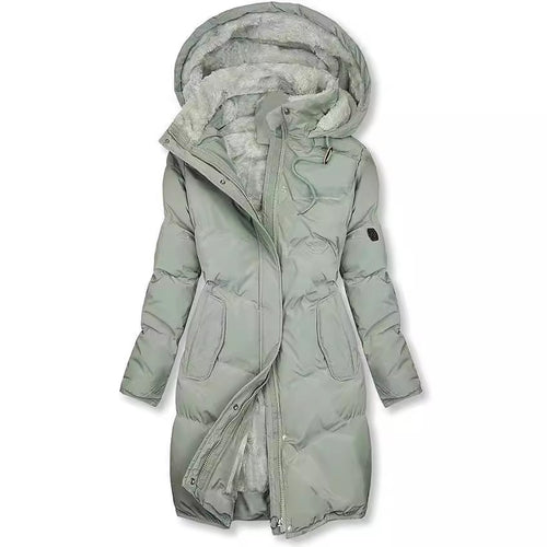 Damen gefütterter Winterparka mit abnehmbarer Kapuze und weichem Innenfutter Heidi-Mode