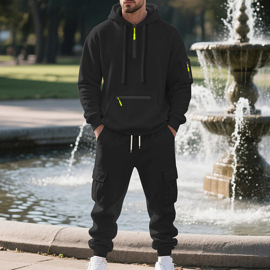 Herren Sportliches Hoodie-Set mit praktischen Taschen und modernem Design Heidi-Mode