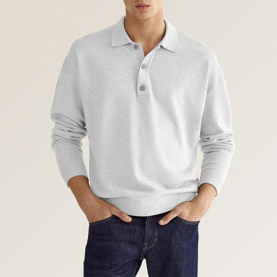 Herren Poloshirt aus weichem Material mit Knopfleiste Heidi-Mode