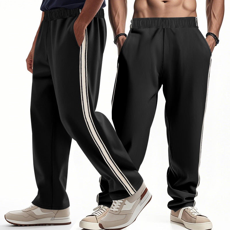 Herren Sportliche Freizeithose mit seitlichen Streifen und elastischem Bund Heidi-Mode