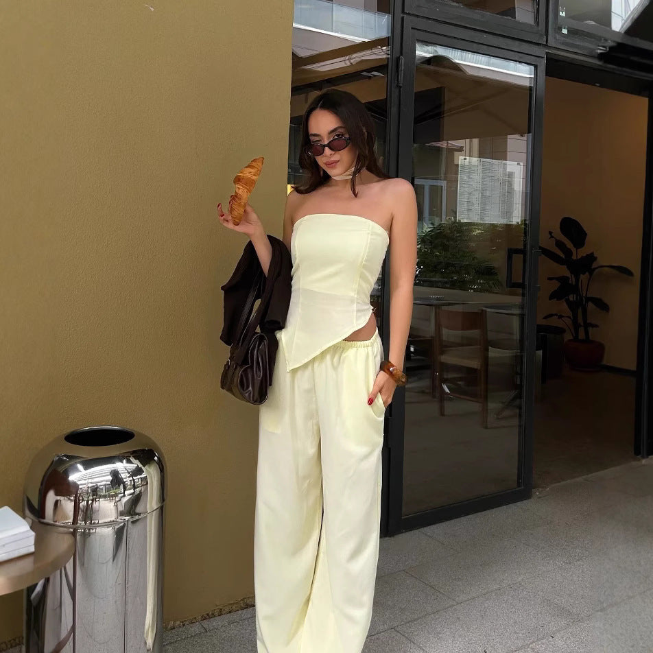 Damen Elegantes Jumpsuit mit asymmetrischem Schnitt und verführerischem Oberteil Heidi-Mode