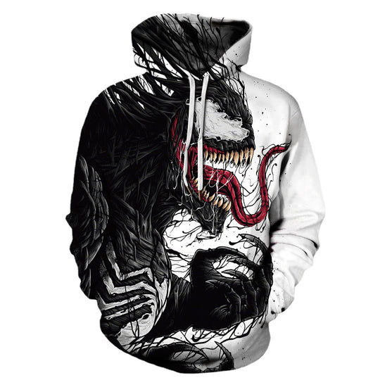 Damen Kapuzensweatshirt mit Spiderman-Design und strukturiertem Obermaterial Heidi-Mode