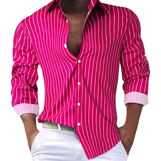 Herren Slim-Fit Hemd mit modernem Streifenmuster Heidi-Mode