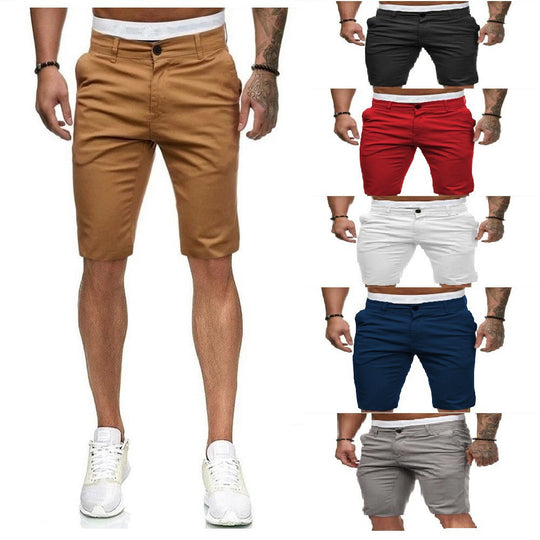 Herren Chino Stil Freizeit Shorts Heidi-Mode