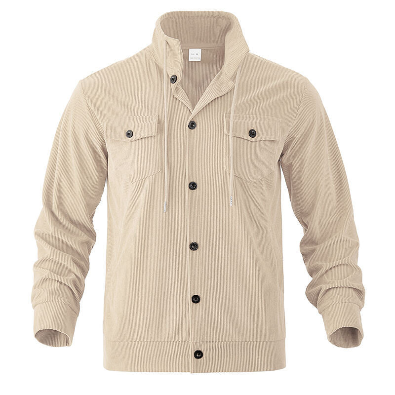 Herren Cordjacke mit verstellbarem Kordelzug und praktischen Brusttaschen Heidi-Mode