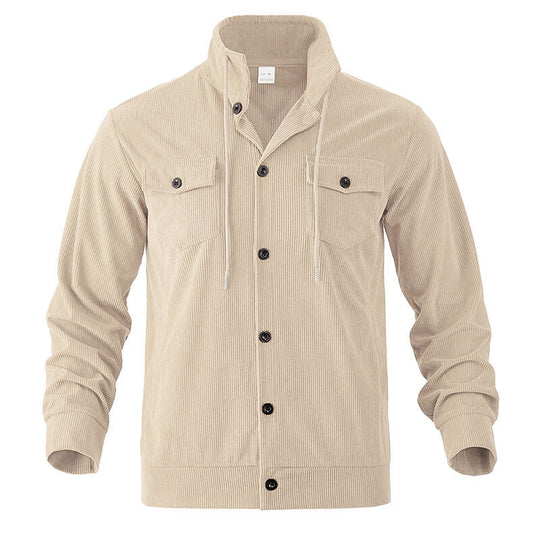 Herren Cordjacke mit verstellbarem Kordelzug und praktischen Brusttaschen Heidi-Mode