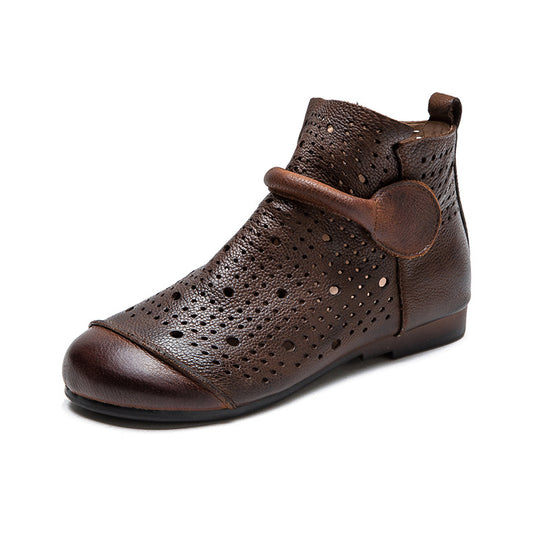 Damen Stiefeletten mit atmungsaktiver Perforation und elegantem Design Heidi-Mode