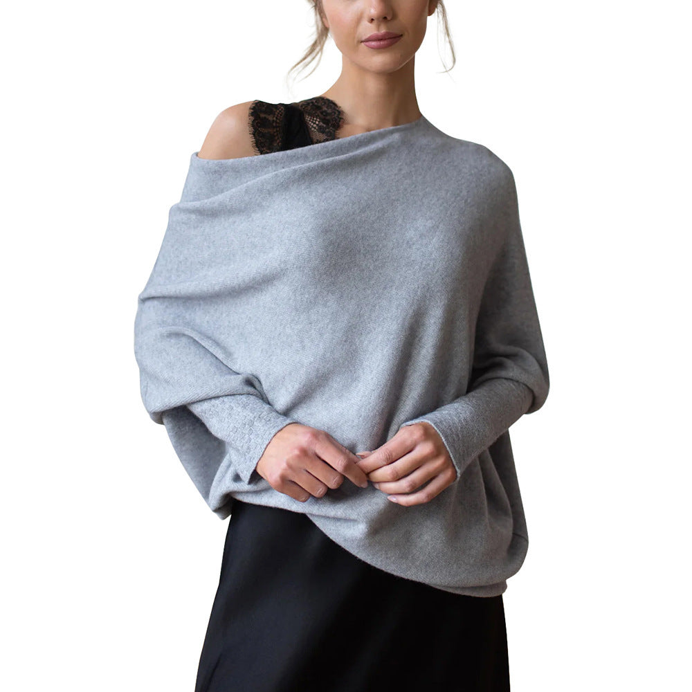 Damen Oversized Pullover mit weitem Schnitt und eleganten Details Heidi-Mode