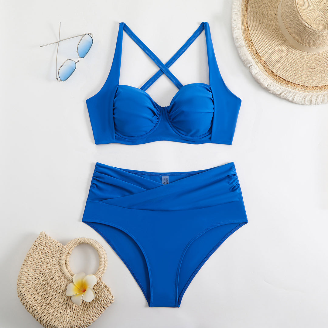 Damen Bikini-Set mit elegantem Wickel-Design und sportlichem Schnitt Heidi-Mode