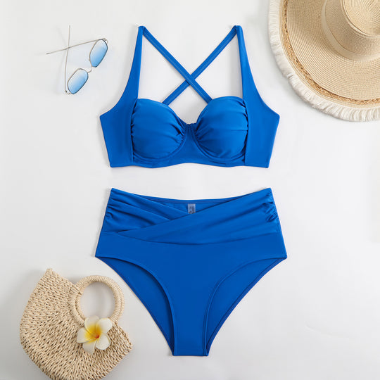 Damen Bikini-Set mit elegantem Wickel-Design und sportlichem Schnitt Heidi-Mode