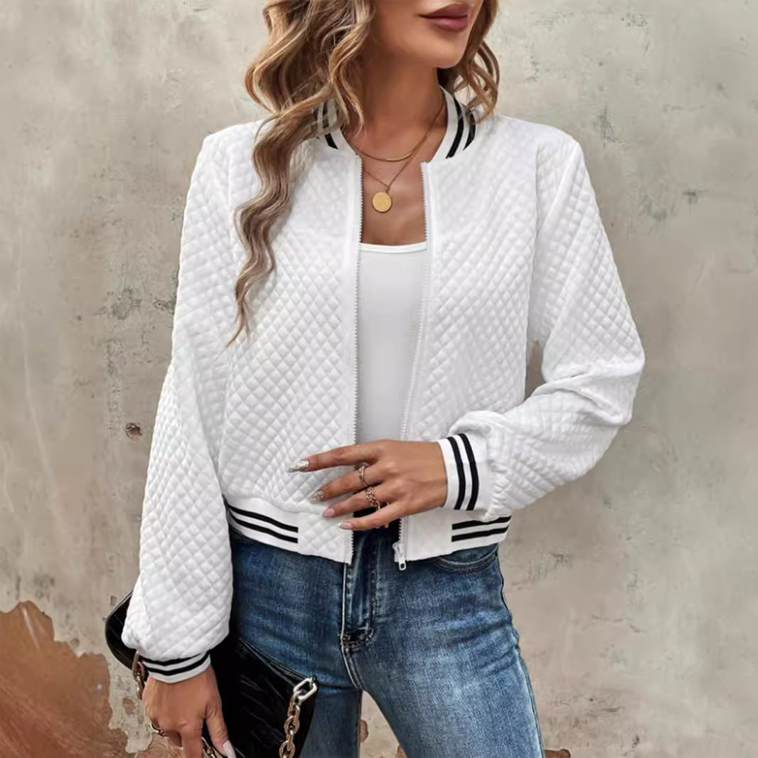 Damen leichte Steppjacke mit Sportstreifen Heidi-Mode