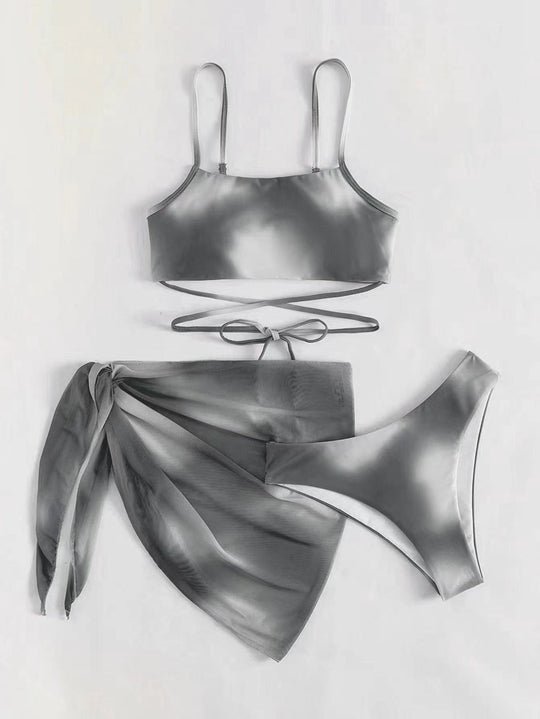 Heidi Mode | Tie-Dye dreiteiliger geteilter Bikini
