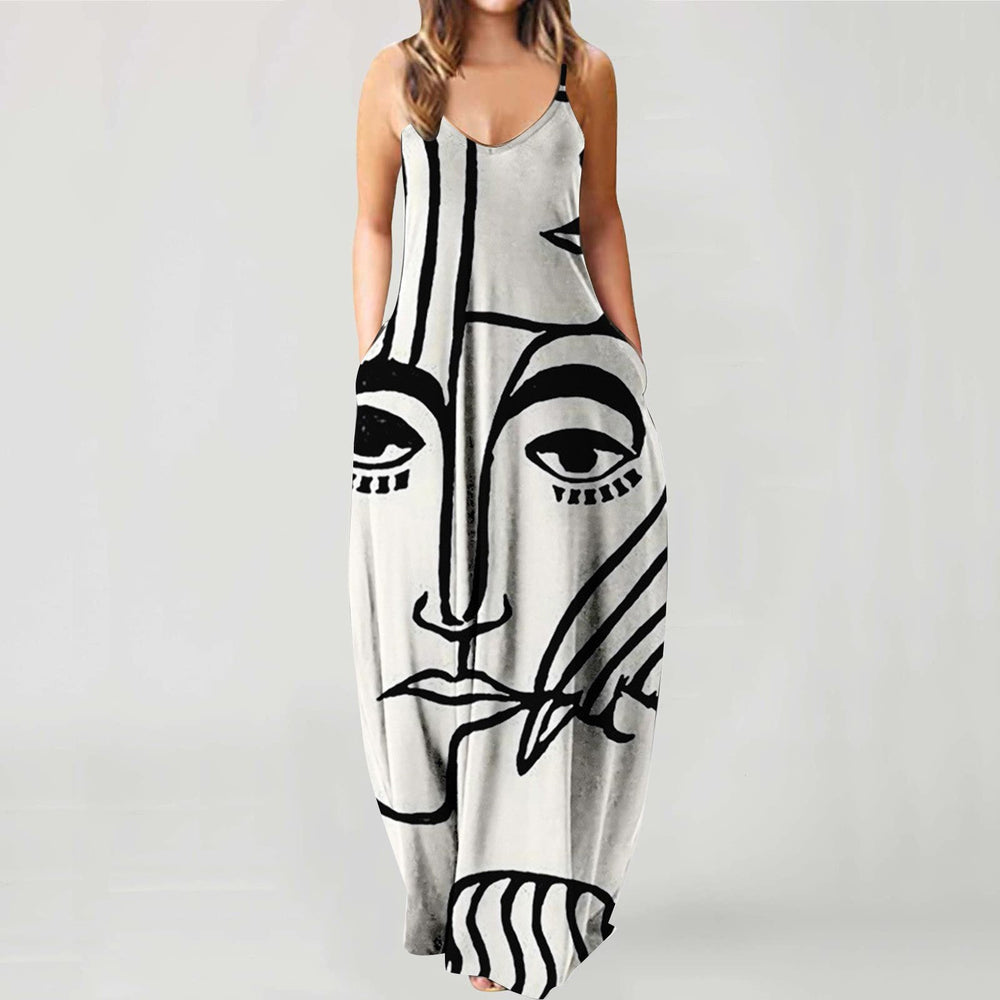 Heidi-Mode | Warme, Lange Sommerkleid mit Trägern