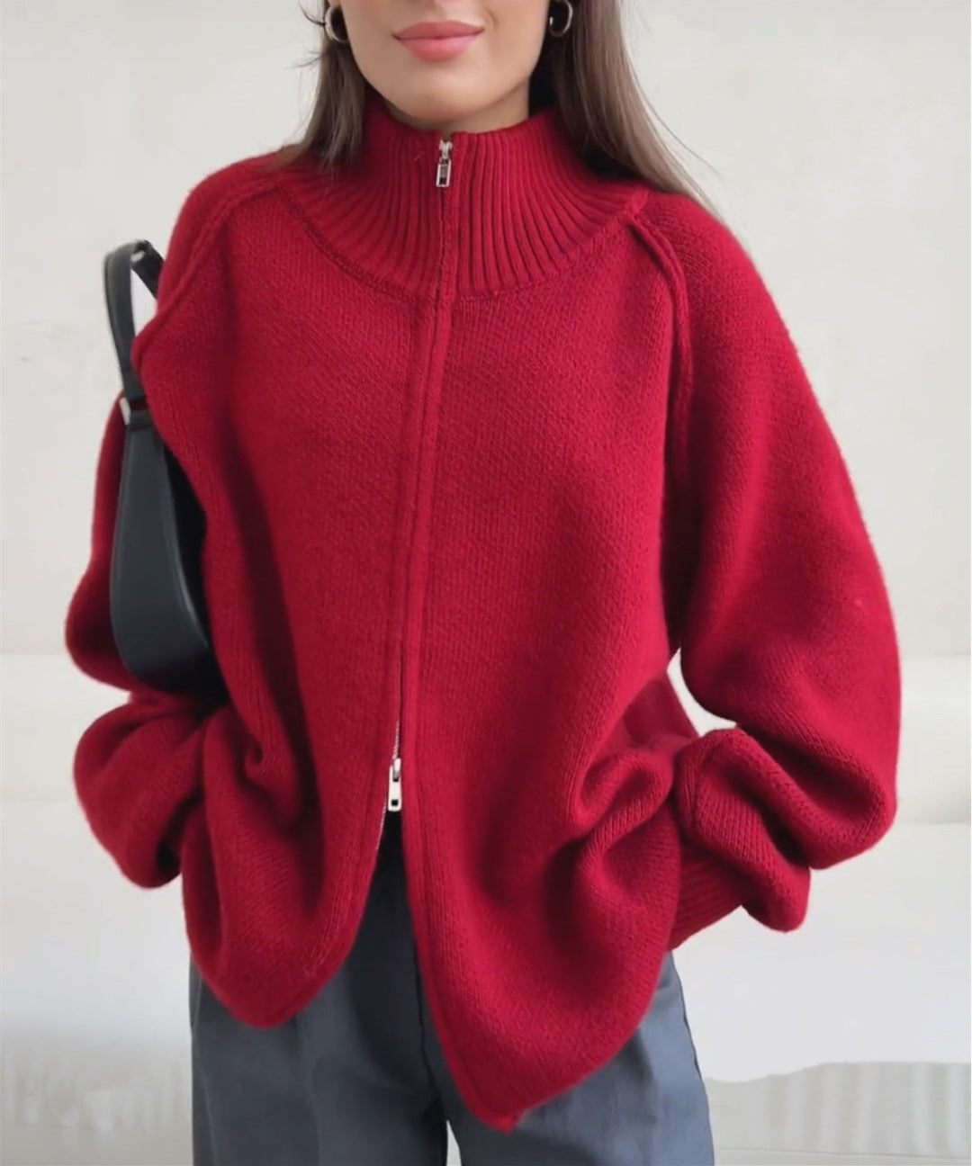 Damen modischer Strickpullover Heidi-Mode