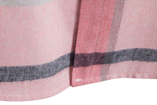 Herren Langarm-Hemdjacke mit Kapuze und modernem Karomuster Heidi-Mode