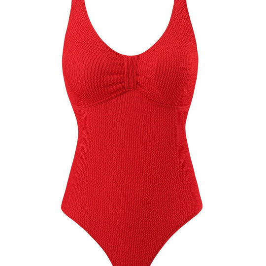 Damen Badeanzug mit strukturiertem Design Heidi-Mode