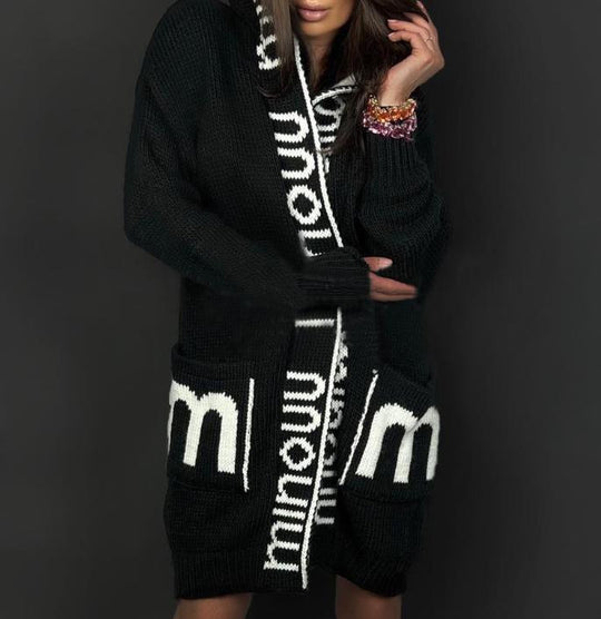 Damen gemütlicher Hooded Cardigan Heidi-Mode