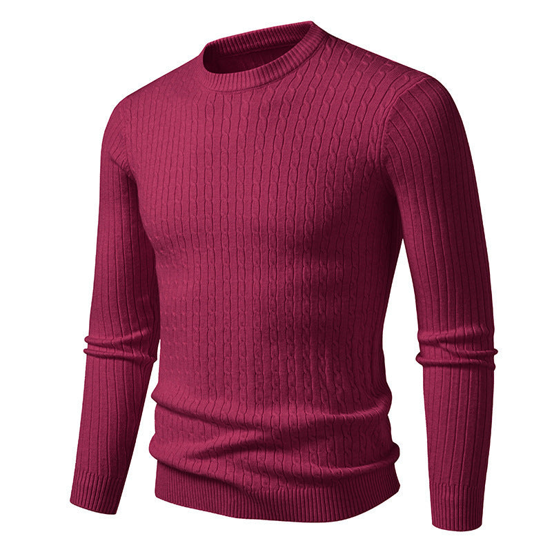 Herren modischer Strickpullover mit strukturiertem Zopfdesign Heidi-Mode