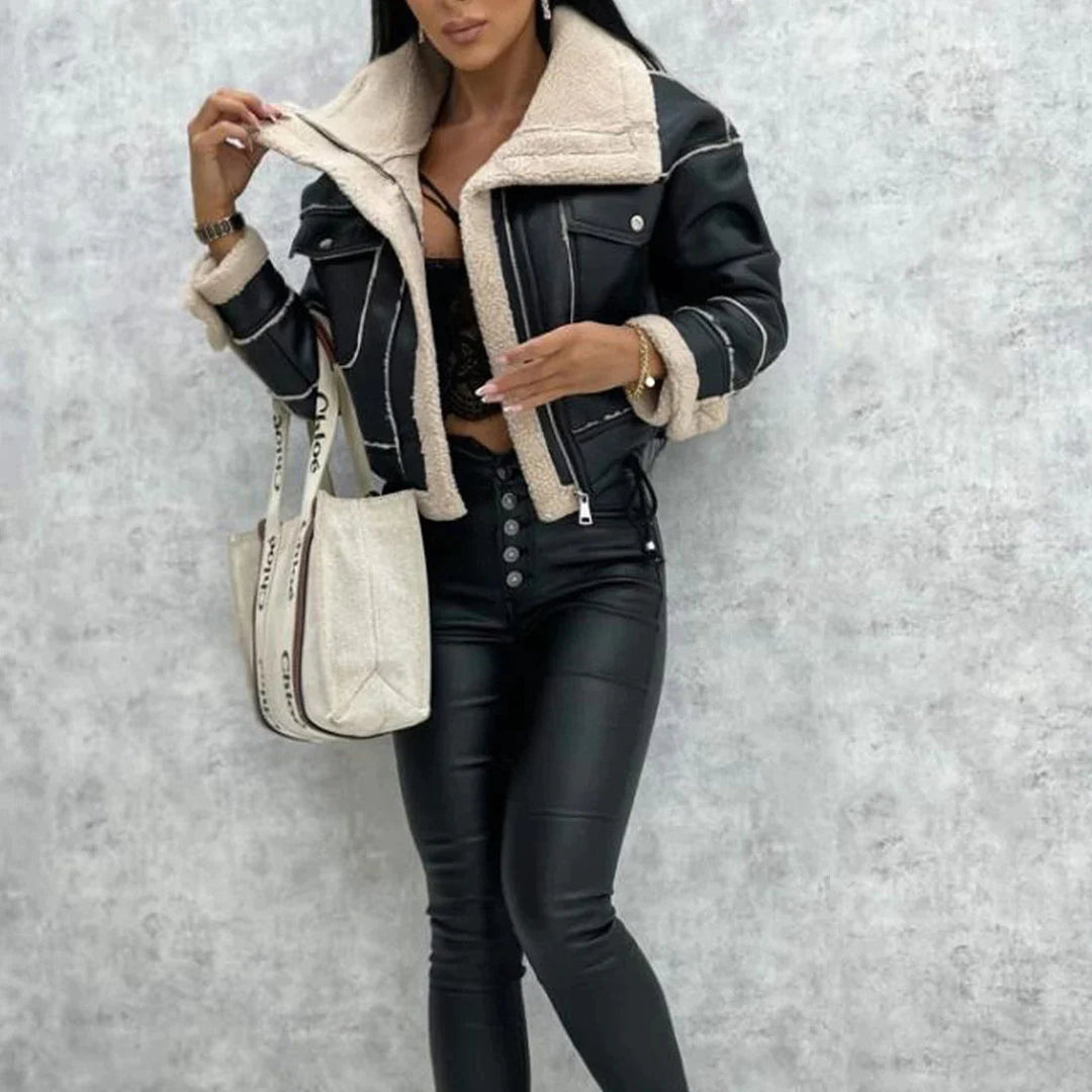 Heidi-Mode | Biker Lederjacke Mit Fell Für Frauen Perfekt Für Heidi-Mode | Days