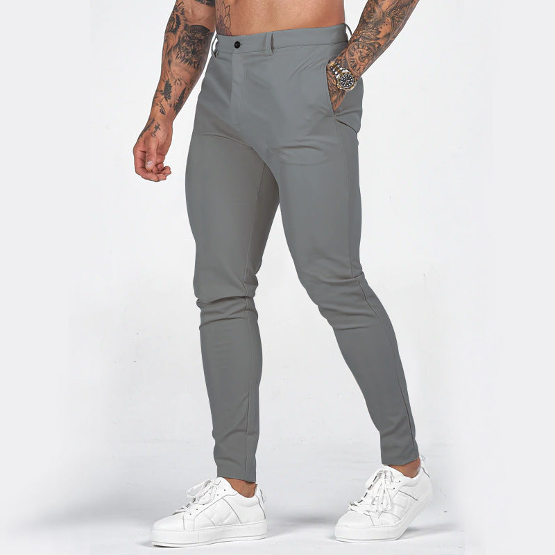 Herren Slim-Fit Chinohose mit modernem Design und elastischem Bund Heidi-Mode