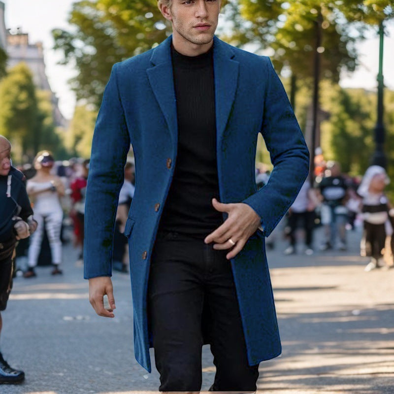 Herren eleganter einfacher Mantel Heidi-Mode