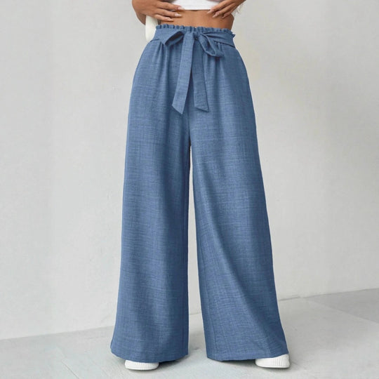 Damen Weit geschnittene Hosen mit verstellbarem Bund Heidi-Mode