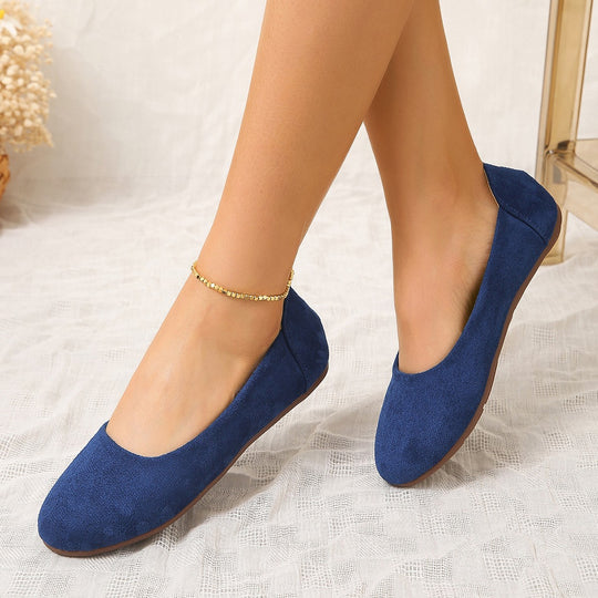Damen Bequeme Slipper mit weichem Wildleder-Obermaterial und rutschfester Sohle Heidi-Mode