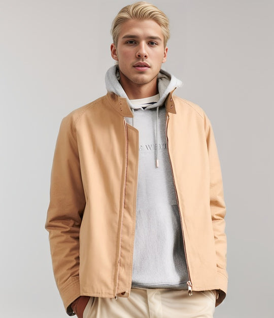 Herren sportliche Utility-Jacke mit wärmendem Innenfutter und stylischem Kragen Heidi-Mode