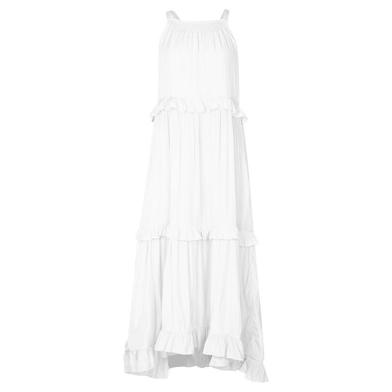 Damen Maxikleid mit voluminösem Rock Heidi-Mode