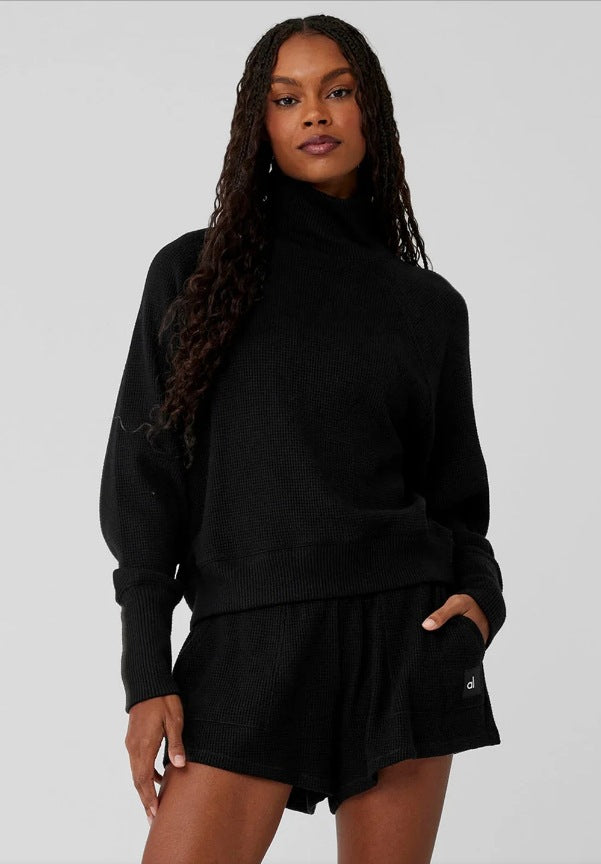 Damen Cozy Waffelstrick Sweater Set Heidi-Mode