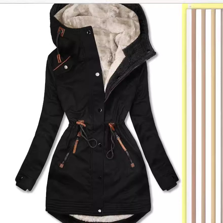 Damen Wintersaison Parka mit warmer Fleece-Fütterung Heidi-Mode