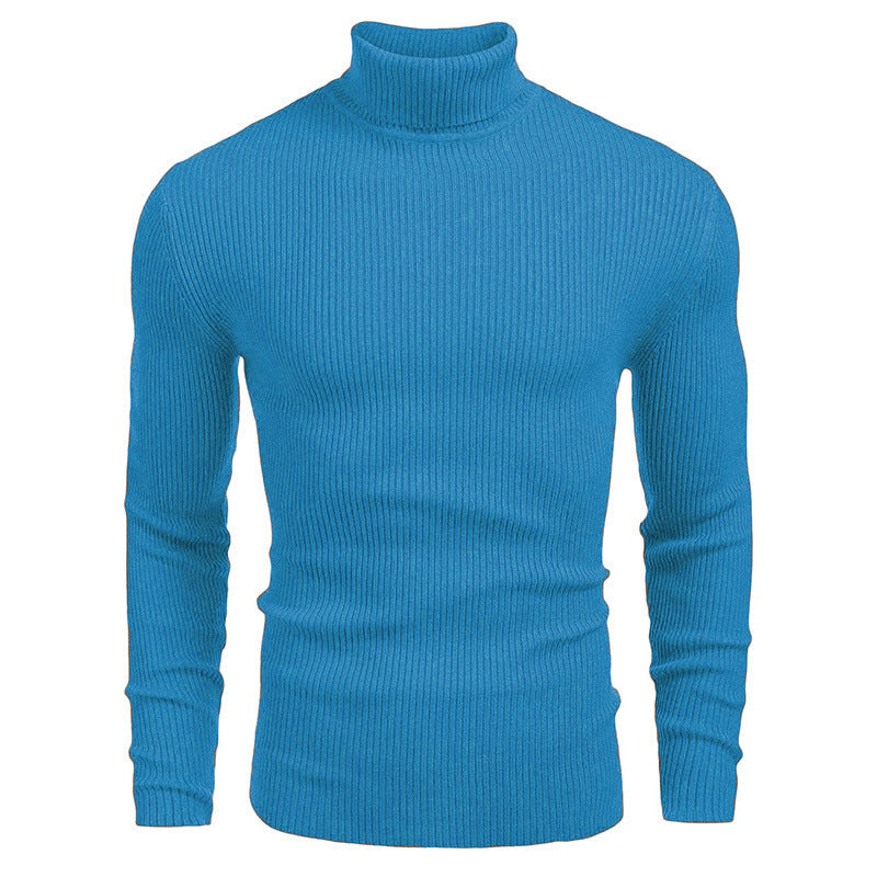 Herren Rollkragenpullover aus feinem Rippstrick Heidi-Mode