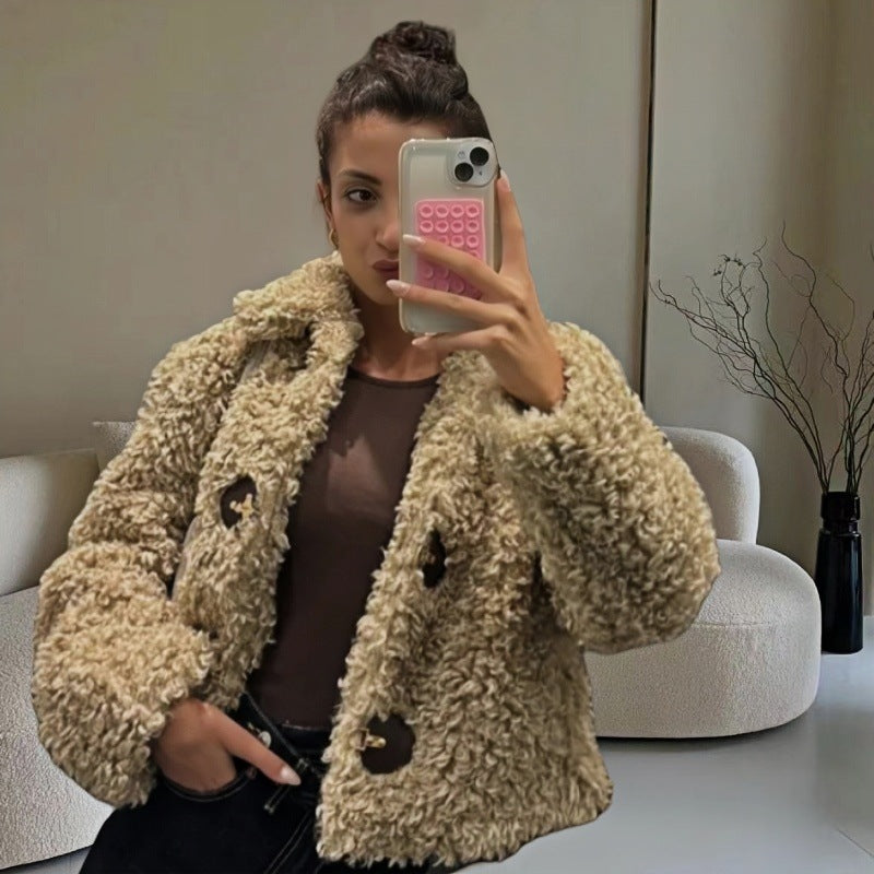 Damen modische Kunstfelljacke Heidi-Mode