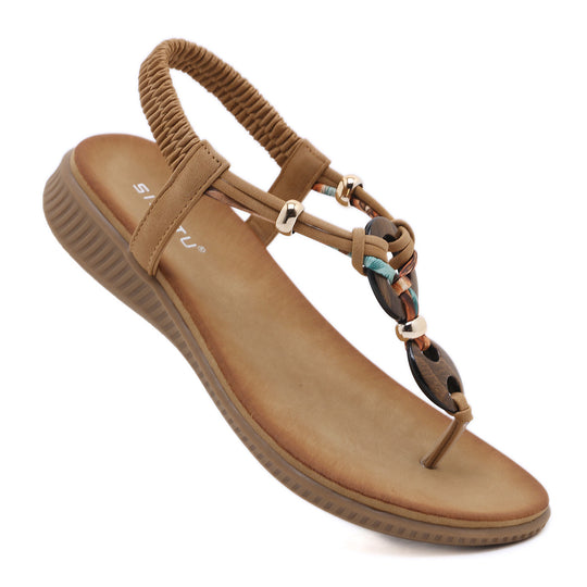 Damen Sandalen mit eleganter Kette und komfortablem Fußbett Heidi-Mode