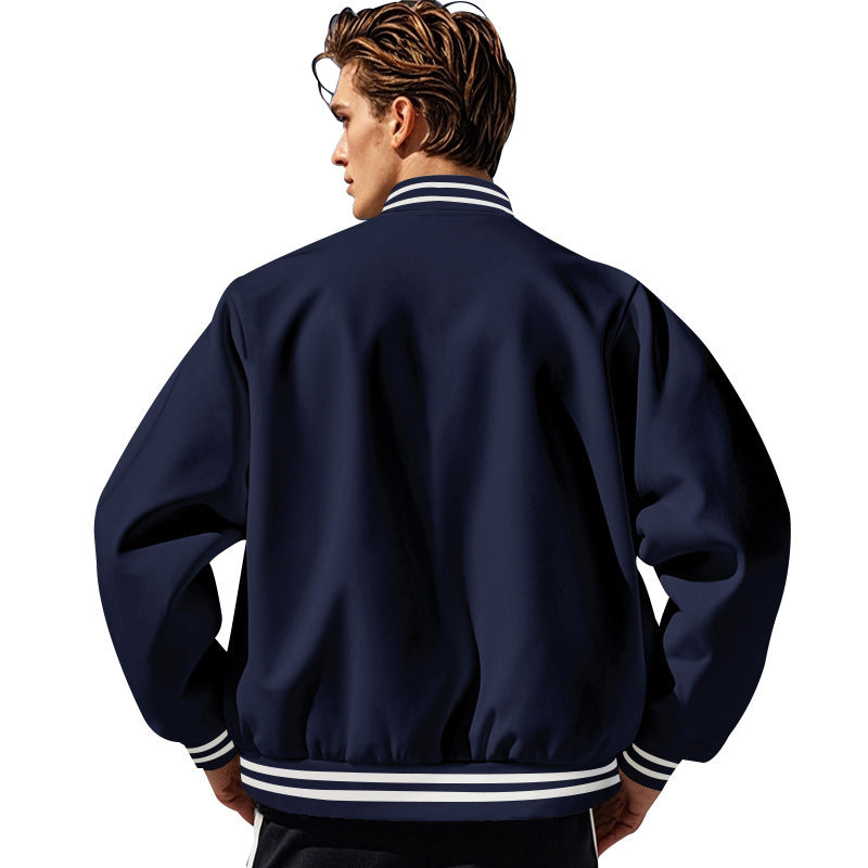 Herren Collegejacke mit elastischen Bündchen und hochwertiger Verarbeitung Heidi-Mode