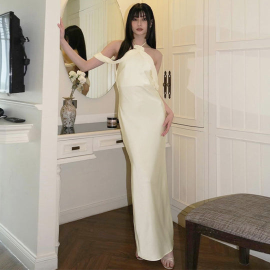 Damen Elegantes Maxikleid mit romantischem Wickel-Design und glamourösem Schnitt Heidi-Mode