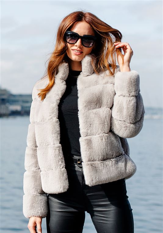 Damen Modische Daunenjacke mit hohem Kragen Heidi-Mode
