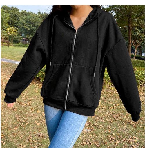 Damen bequeme Kapuzenjacke mit praktischen Taschen und lässigem Schnitt Heidi-Mode