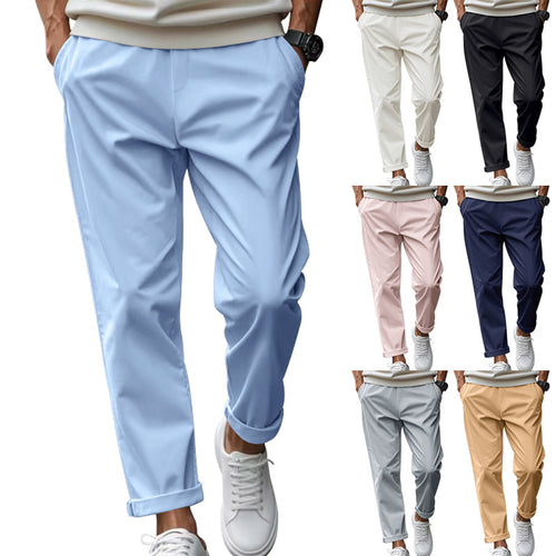 Herren elegante Chino-Hose mit bequemem Bund und modischem Schnitt Heidi-Mode