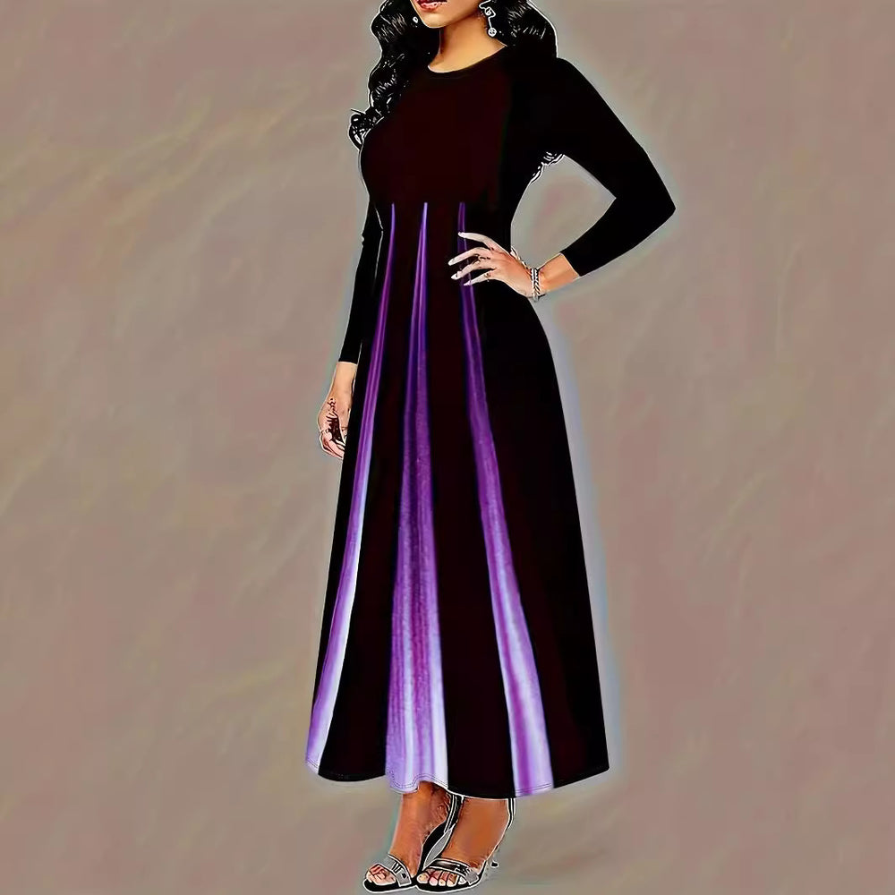 Damen Elegantes Maxikleid mit einzigartigem Farbverlauf und praktischen Taschen Heidi-Mode