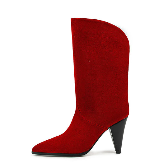 Femme High-Heeled Western-Style Ankle Boots Heidi-Mode
