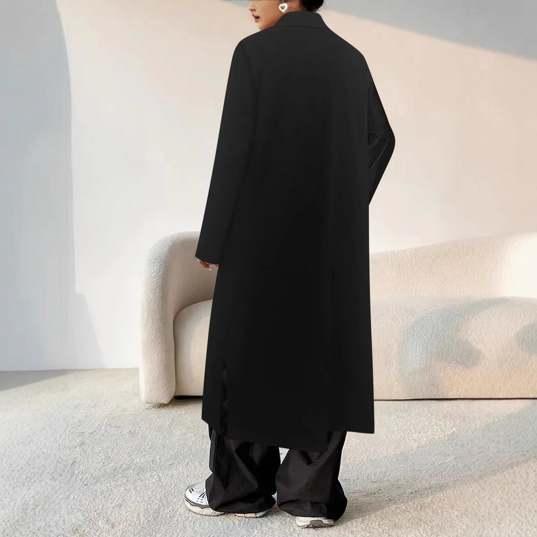 Damen Oversized Longblazer mit funktionalen Taschendetails Heidi-Mode