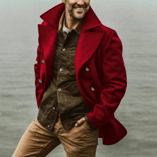 Herren Elegante Wool Peacoat Heidi-Mode