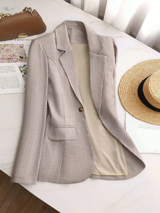 Damen Eleganter und leichter Blazer mit modernem Schnitt und praktischen Taschen Heidi-Mode
