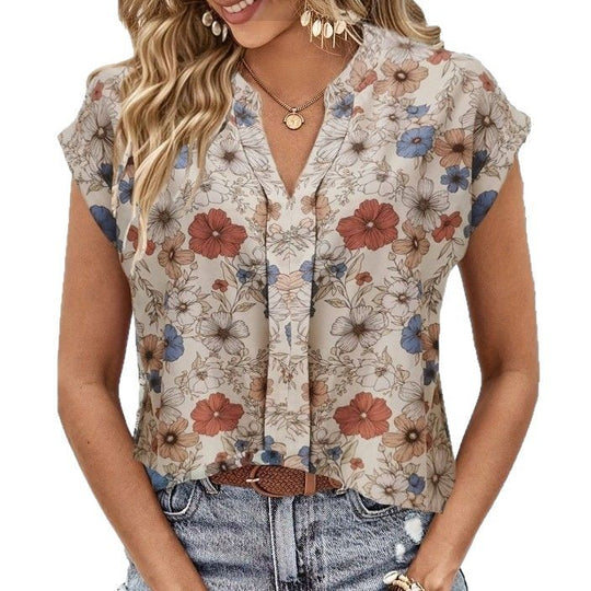 Damen Blusenshirt mit floralem Design und lässigem Schnitt Heidi-Mode