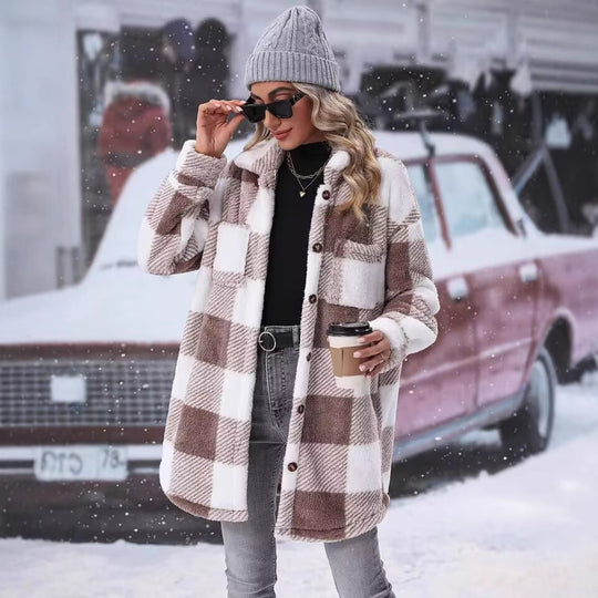 Damen Flanell-Winterjacke Heidi-Mode