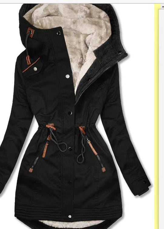 Damen Wintersaison Parka mit warmer Fleece-Fütterung Heidi-Mode