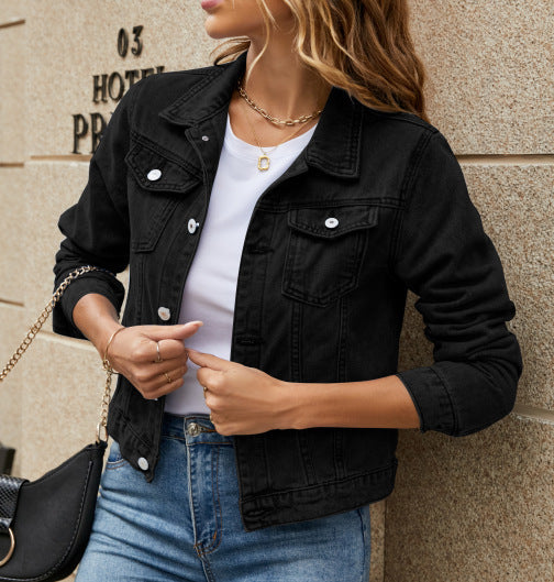 Damen Jeansjacke im modischen Look mit anatomischem Schnitt und praktischen Taschen Heidi-Mode