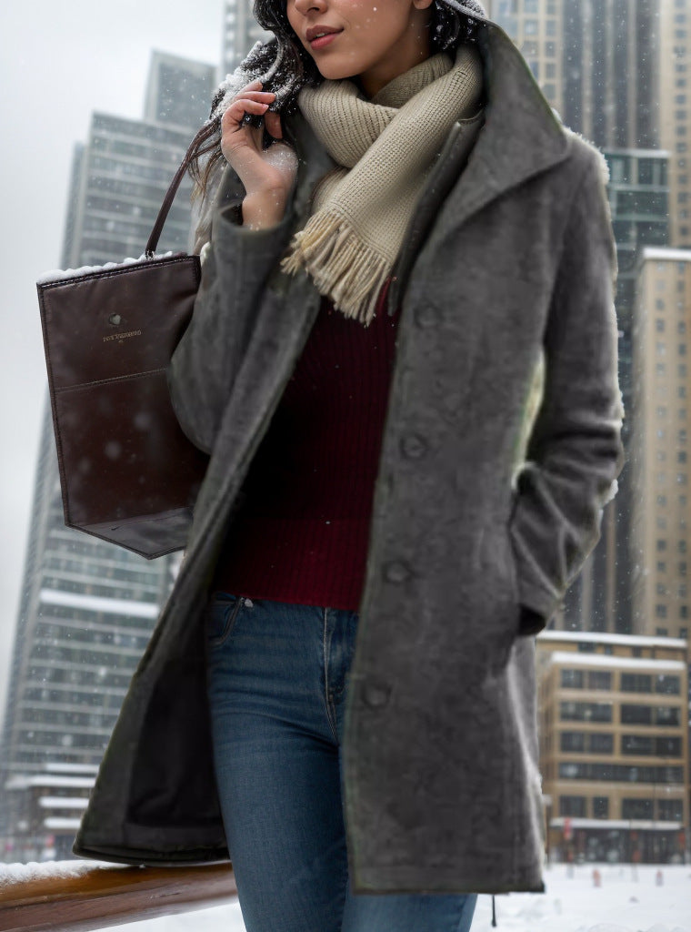 Damen trendiger Oversized-Mantel Heidi-Mode