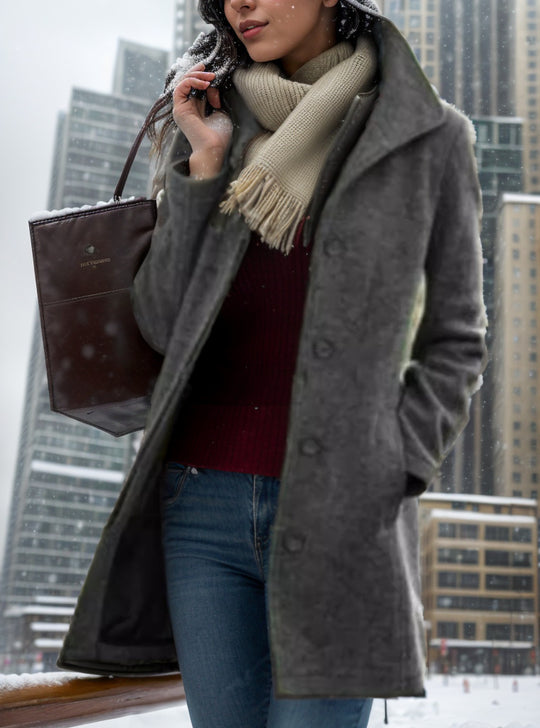 Damen trendiger Oversized-Mantel Heidi-Mode